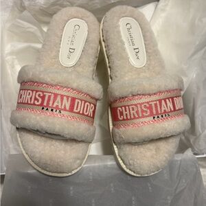 Dior Cream and Pink Sandals